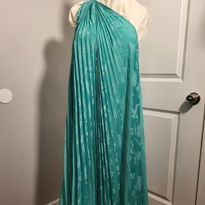 Emerald gree accordion pleat dress